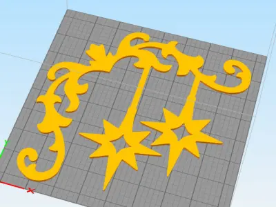 Christmas wall decoration 3D print model buy