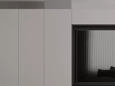 Modern living room dining room interior scenes 490 3D model