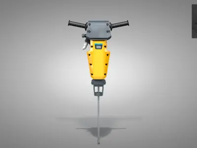 Construction Concrete Breaker 3D model