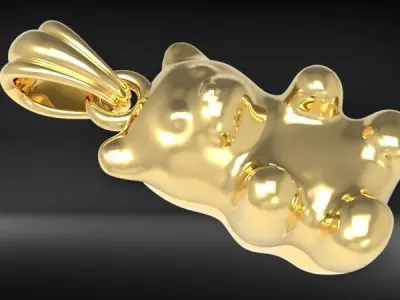 Pendant gummy bear 3D print model