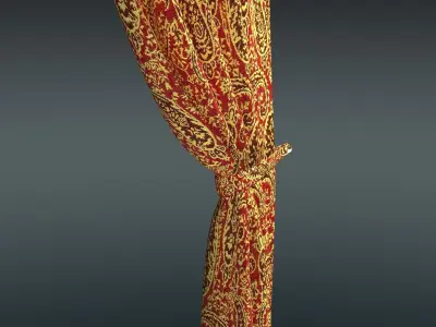 Luxurious Curtain 3D model