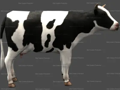 Cow animated 3D model