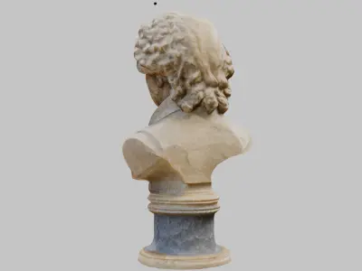 Ludwig van Beethoven Bust 3D Model Low-poly 3D model