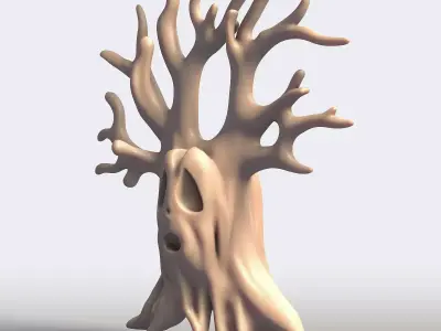Spooky Haunted Tree Halloween  3D print model
