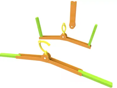 Foldable Cloth Hanger 3D print model