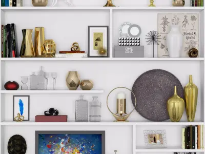 decorative set number Shelves 37 3D model