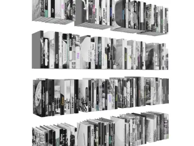 Books 150 pieces 2-8-3 Low-poly 3D model