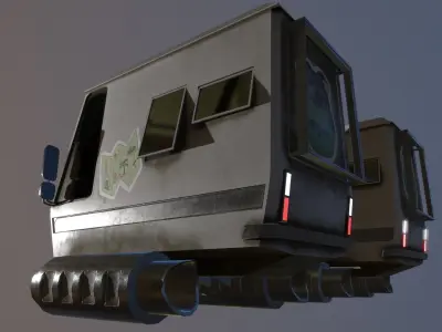 Stylized Sci Fi Car With 2 Texture Low-poly 3D model