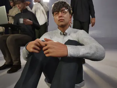 Modular Character - Asian Casual Man - ME2 Low-poly 3D model