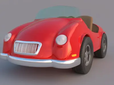 Toy car Low-poly 3D model