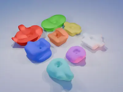 Wall climbing pieces 3D print model