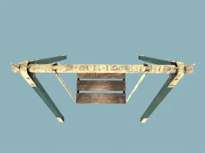 Old Swings Low-poly 3D model