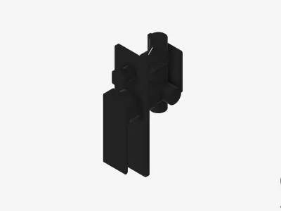Wall Mixer Tap - Luxury - Glide - Diverter Low-poly 3D model