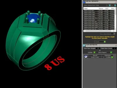 Luxury Men Rings Designs 5MR050 3D print model