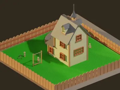 Disney house 6 Low-poly 3D model