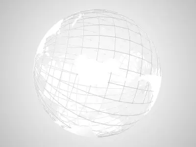 Globe News Skeleton White 3D model