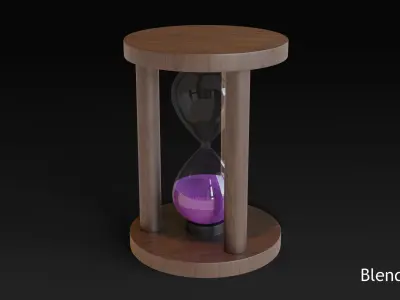 Hourglass Low-poly 3D model