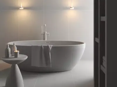 Luxury Onyx Spa Bathroom Photorealistic Interior Scene 3D model