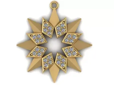 Starburst pendant Free 3D model