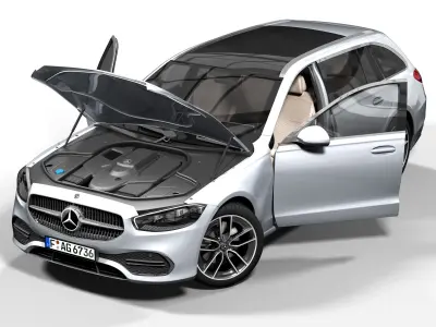 benz C Class estate 2021 3D model