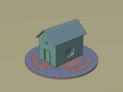 Small Tiny hut House 3D model