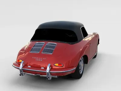 Porsche 356 Cabrio rev 3D model