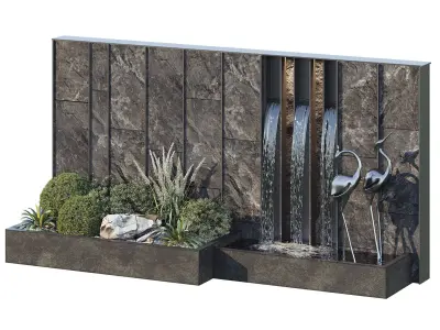 Waterfall fountains cascade 35 3D model