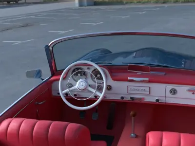 Full w interior Mercedes 190SL  3D model