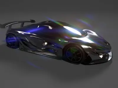 GTR Car 3d Model Low-poly 3D model