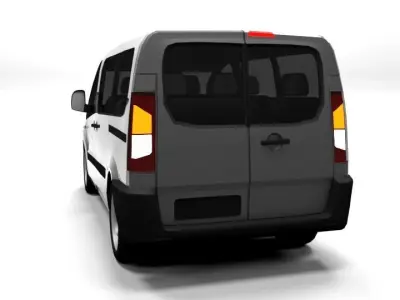 CITROEN JUMPY LOWPOLY Low-poly 3D model