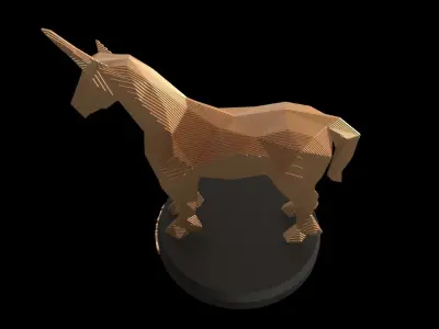 Parametric Unicorn Low-poly 3D model purchase