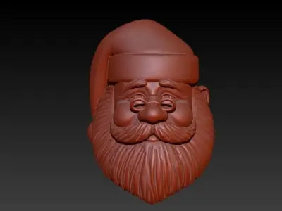 Christmas Spirit Santa Claus Saint Nick Pendant Necklace 3D print model