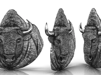 BISON BAS-RELIEF  3D model