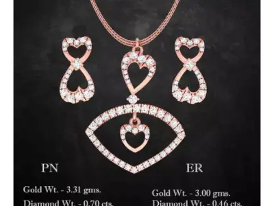 Pendant Earrings combo - 1155 3D print model