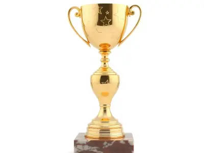 Elegant Gold Trophy model pack Low-poly 3D model