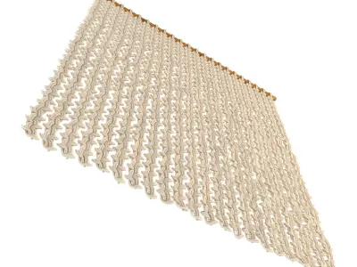 Macrame rope decoration wall partition 3D model