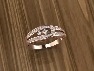 Diamond Jewelry Ring 3D print model