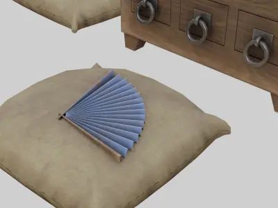 Low Poly Japanese Decoration Assets With PBR Materials Low-poly 3D model