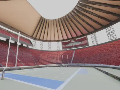 VR American Football Stadium Low-poly 3D model