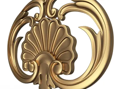 Shell Corbel 07 Low-poly 3D model