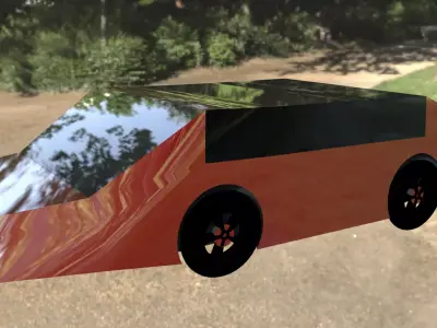 Low-poly stylish car 3dmodel Free low-poly 3D model