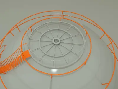 Sphere Tank 3D Model 3D model