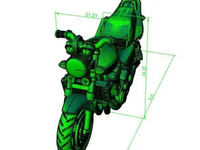 motorcycle pendant 3D print model