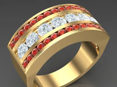 Luxury Men Rings Designs 6MR014 3D print model