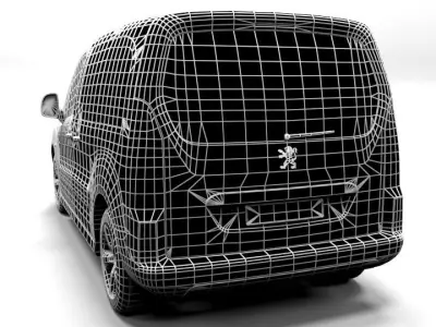 PEUGEOT PARTNER 2009 LOWPOLY Low-poly 3D model