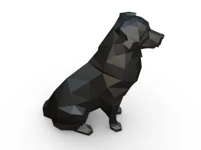 berger australien low poly 3D print model