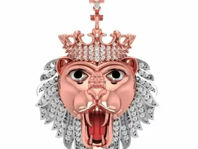 Lion cap pendant 3D print model