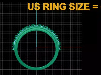 Luxury Emerald Multi-Stone Band Ring  3D Printable Jewelry 3D print model