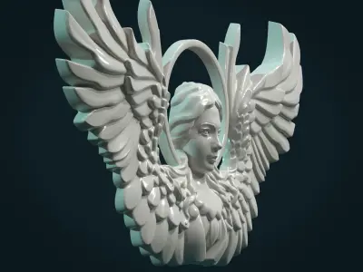 Angel Relief 3D print model