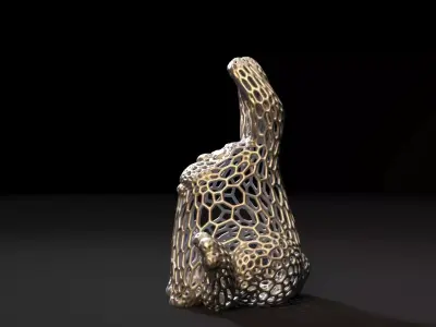 Rabbit Voronoi 3D print model